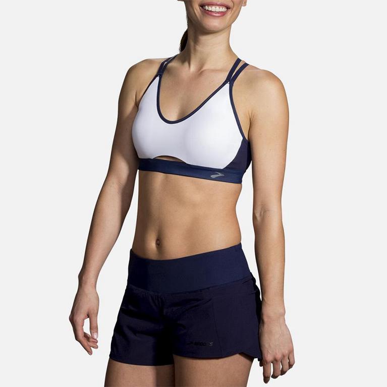 Brooks FastForward Free Women's Running Bra - White (94620-GOCI)